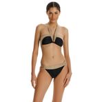 Zeki Vanessa Kadın Bikini Takımı, Boyundan Bağlamalı, Siyah, 40 Beden,%100 Keten