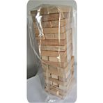Zekice KUTUSUZ!!! POŞETLİ 54 PARÇA DENGE JENGA KULE OYUNU SAĞLAM KAYIN AĞACI