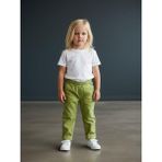 Zekids Kız Bebek Yumuşak Dokulu Beli Lastikli Duble Paça Yeşil Pantolon - 18 - 24 Ay