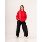 Zekids Kız Çocuk Ekstrafor Kalp Detaylı Tasarım Sweatshirt - Kırmızı - 14 - 15 Yaş