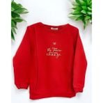 Zekids Kız Çocuk Ince Şardonlu Sweatshirt - 5 Yaş - Kırmızı