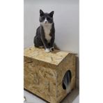 Zekimöble Dış Mekan Yağmura Ve Soğuğa Dayanıklı Osb Kedi Evi (deniz Tutkallı) Kedi Evi Ahşap