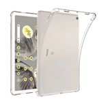 Zeking Google Pixel Tablet (2023) Kılıfı için Tasarlandı, Kristal Netliğinde Şeffaf Takviyeli Köşeler TPU Şok Emici Esnek Kılıf Kapak Google Pixel Tablet (2023) için (Şeffaf)