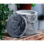 Zekk Atelye "marble" Kapaklı Beton Soya Mum - Gri