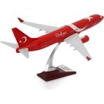 Zekupp - Maket Uçak - Boeing 737-800 1/100 - Türkiye Özel Tasarımlı Model Uçak, Model E - Kırmızı