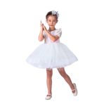 Zelhankids KIZ ÇOCUK PRENSES ABİYE ELBİSE (TOKA HEDİYEDİR) Beyaz 10 Yaş