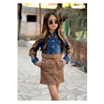 Zelhankids KIZ ÇOCUK TRENÇKOT KAHVERENGİ 7-8 Yaş