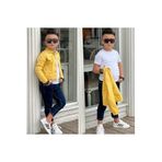 Zelhankids UNİSEX ÇOCUK GABARDİN CEKET TAKIM SARI 6 Yaş