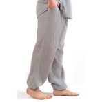 Zeliha Baysan Erkek Müslin Lastikli Gri Baggy Pantolon