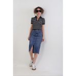 Zelish My Sister Saçaklı Denim Etek - Mavi - 36