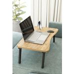 Zeliya Suntalam Laptop Sehpası Seyyar Kahvaltı Masası Katlanır Çalışma Leptop Sehpası Kahverengi 24 cm 60
