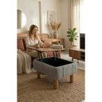 Zem Ester Sandıklı Mekanizmalı Orta Sehpa/Bench, Gri