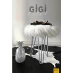 Zem Gigi Beyaz Silver Puf