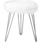 Zem Gigi Peluş Puf, Beyaz Silver - Silver - Beyaz