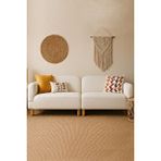 Zem Leones Bohem Ahşap Ayaklı Kanepe, Kırık Beyaz