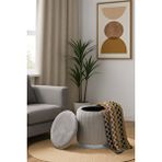 Zem Long Line Sandıklı Puf , Gri Silver