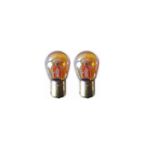 Zembil 2 Adet 12V P21/5W Çift Duy Yakın Tırnak Amber Diadem Ampul BAZ15D