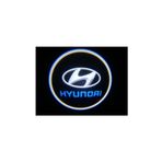 Zembil 2 Adet Hyundai İle Uyumlu Pilli Yapıştırmalı Sensörlü Mıknatıssız Kapı Altı Led Logo