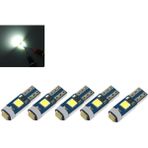 Zembil 5 Adet Beyaz T5 LED Kilometre Kadran Ambians Aydınlatma Ampulü