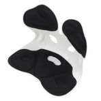 Zemin Koltuğu Için Lomber Sandalye, Portatif Içi boş Delikler Ergonomik Bel Desteği Araba Için (açık gri) (BLACK)