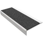 Zemin Market | 250 cm | Kaydırmaz Aluminyum Basamak Köşe Profili (7 cm Genişlik x 1.9 cm Yükseklik x 2.5 metre Uzunluk, Açık Gri) - 10 Adet