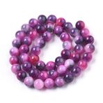 ZEMRIO 8 mm renkli Malezya yeşim taşı doğal değerli taş yuvarlak boncuklar DIY bileklik kolye yuvarlak boncuklar için kullanılır (renk-15, 8 mm)