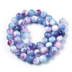 ZEMRIO 8 mm renkli Malezya yeşim taşı doğal değerli taş yuvarlak boncuklar DIY bileklik kolye yuvarlak boncuklar için kullanılır (renk-8, 8 mm)