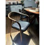 Zen Ahşap Yılan Deri Sandalye/cafe/ofis/restaurant 1 Adet - Ceviz - Kahverengi