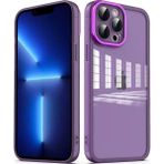 Zen Aksesuar İphone 13 Pro Max Uyumlu Kamera Korumalı Transparan Zore Post Kılıf-Derin Mor