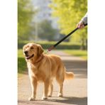 Zen Dog ZenLeash Klasik Deri Köpek Tasması ve Gezdirme Kayışı - Dayanıklı Dokuma ve Deri Kayış, Metal Klipsli Deri Köpek Tasması - Siyah - Kırmızı
