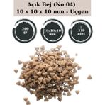 Zen Mozaik Sanatsal Mozaik Çalışmalarınız Için 10X10 X10 mm - Üçgen Cam Mozaik Taşı (200 Gr) - Açık Bej (04)
