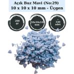 Zen Mozaik Sanatsal Mozaik Çalışmalarınız Için 10X10 X10 mm - Üçgen Cam Mozaik Taşı (200 Gr) - Açık Buz Mavi (29)