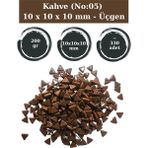 Zen Mozaik Sanatsal Mozaik Çalışmalarınız Için 10X10 X10 mm - Üçgen Cam Mozaik Taşı (200 Gr) - Kahve (05)