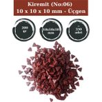 Zen Mozaik Sanatsal Mozaik Çalışmalarınız Için 10X10 X10 mm - Üçgen Cam Mozaik Taşı (200 Gr) - Kiremit (06)