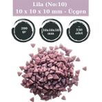 Zen Mozaik Sanatsal Mozaik Çalışmalarınız Için 10X10 X10 mm - Üçgen Cam Mozaik Taşı (200 Gr) - Lila (10)