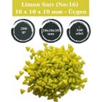 Zen Mozaik Sanatsal Mozaik Çalışmalarınız Için 10X10 X10 mm - Üçgen Cam Mozaik Taşı (200 Gr) - Limon Sarı (16)