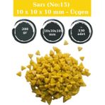 Zen Mozaik Sanatsal Mozaik Çalışmalarınız Için 10X10 X10 mm - Üçgen Cam Mozaik Taşı (200 Gr) - Sarı (15)