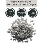 Zen Mozaik Sanatsal Mozaik Çalışmalarınız Için 10X10 X10 mm - Üçgen Cam Mozaik Taşı (200 Gr) - Sedef Gri (35)