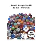 Zen Mozaik Sanatsal Mozaik Çalışmalarınız için 12 x12 mm - Yuvarlak Cam Mozaik Taşı