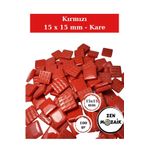 Zen Mozaik Sanatsal Mozaik Çalışmalarınız için 15x15 mm - Kare Cam Mozaik Taşı (100 gr)