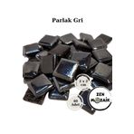 Zen Mozaik Sanatsal Mozaik Çalışmalarınız İçin 2 Cm Cam Mozaik Taşı - 20x20 Mm - Parlak Gri