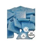 Zen Mozaik Sanatsal Mozaik Çalışmalarınız Için 20x20 Mm (2X2 CM) Renkli Cam Mozaik Taşı - Buz Mavi (AÇIK MAVİ)