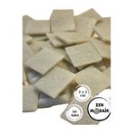 Zen Mozaik Sanatsal Mozaik Çalışmalarınız Için 20X20 mm (2x2 Cm) Renkli Cam Mozaik Taşı - Kirli Beyaz