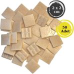 Zen Mozaik Sanatsal Mozaik Çalışmalarınız Için 20X20 mm (2x2 Cm) Renkli Cam Mozaik Taşı - Pudra Pembe