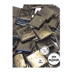 Zen Mozaik Sanatsal Mozaik Çalışmalarınız Için 20x20 Mm (2X2 CM) Renkli Cam Mozaik Taşı - Siyah
