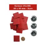 Zen Mozaik Sanatsal Mozaik Çalışmalarınız için 40x 40 mm Kare - Cam Mozaik Taşı (200 gr)