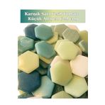 Zen Mozaik Sanatsal Mozaik Çalışmalarınız için Altıgen Cam Mozaik Taşı - Kenar 12 mm, köşegen 24 mm (200 gr)