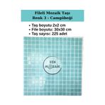 Zen Mozaik Sanatsal Mozaik Çalışmalarınız için Fileli Cam Mozaik Taşı - Mozaik Boyutu:20x20 mm