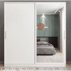 Zen Sürgü Kapaklı Dolap Gardırop Beyaz - Ücretsiz Kurulum