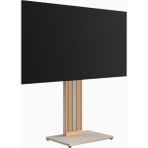 Zen Tv Standı 32–65", Ayarlanabilir Yükseklik, Dönebilir, Masif Kayın - Beyaz